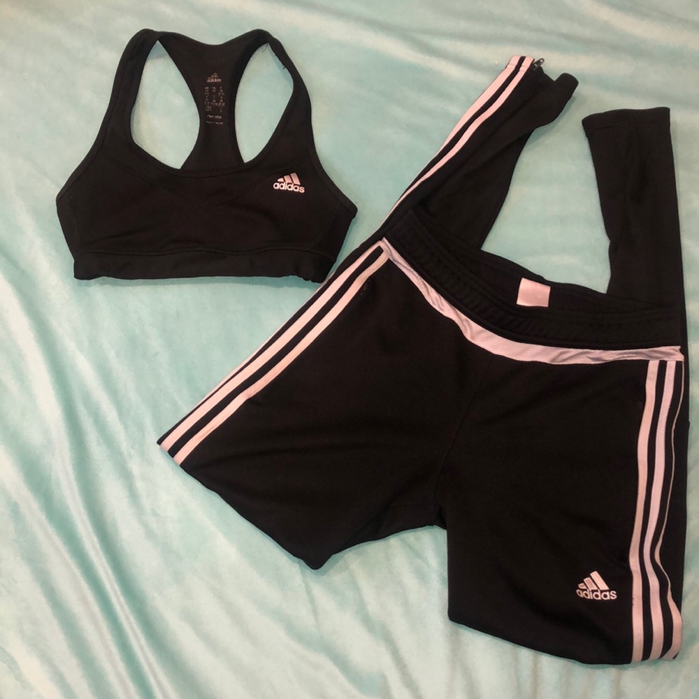 Adidas Pants and Sports Bra Bundle
